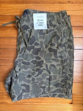 Abercrombie & Fitch Olive Camo Drawstring Shorts